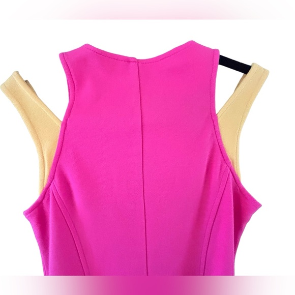 Vintage Clues Collection Barbie Pink Yellow Sleeveless Knee Length Dress Size M - Picture 4 of 10